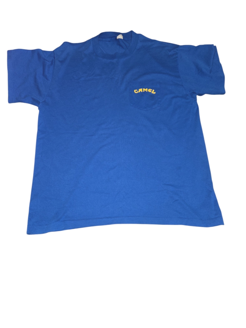 Vtg 1990's Camel Joe Cigarettes Sturgis Rally Mens T-shirt Blue XL Biker Harley